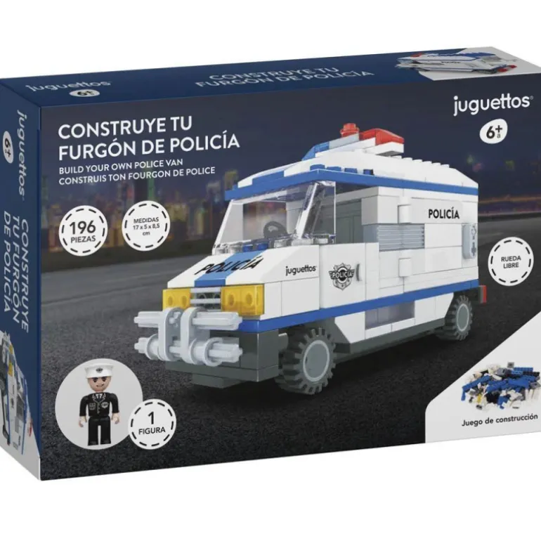Juguettos Construcción Furgón de Policía 196 Piezas