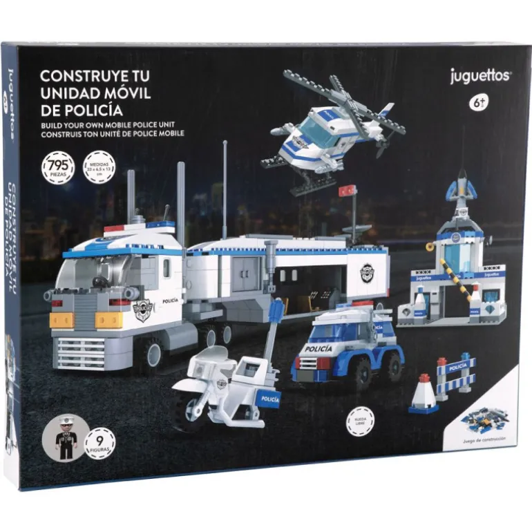 Juguettos Construcción Unidad Móvil Policía 795 Piezas