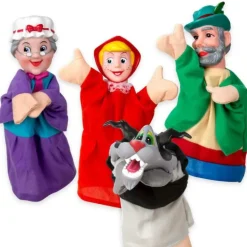 Juguettos Teatro con 4 Marionetas de Caperucita Roja