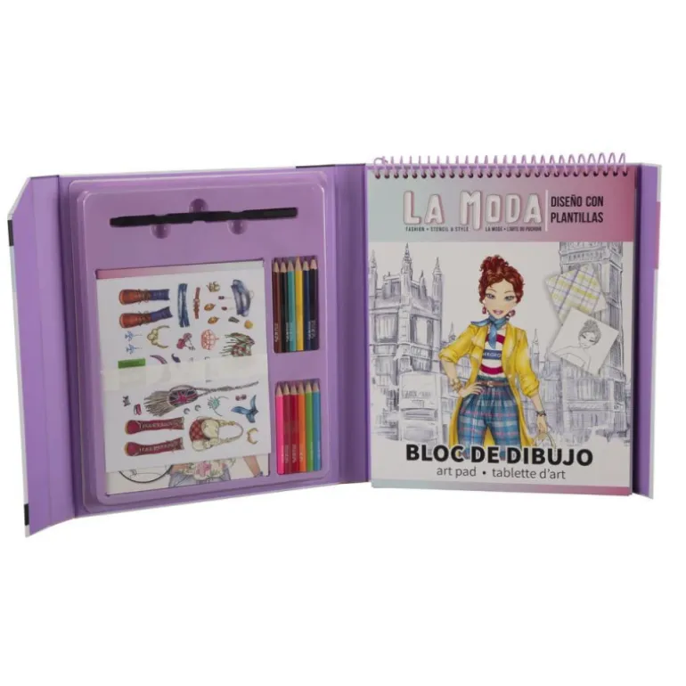 Kit Para Colorear Fashion Stencil & Style