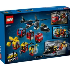 LEGO City Great Vehicles Remix: Helicóptero, Camión de Bomberos y Submarino - 60462