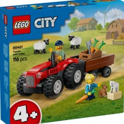 LEGO City Great Vehicles Tractor Rojo con Remolque y Oveja - 60461