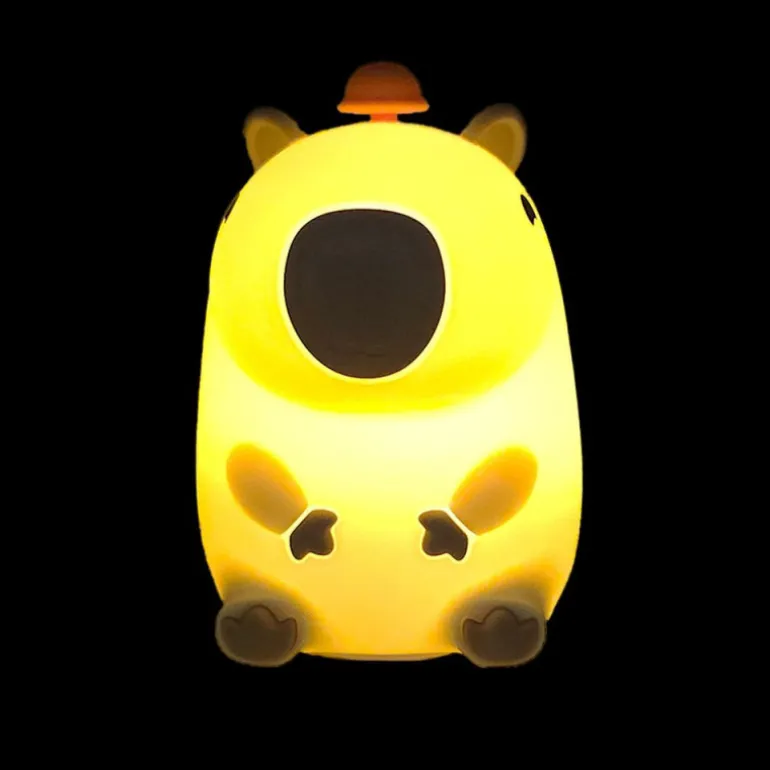 Luz Nocturna Capibara con Control Táctil y Brillo Regulable