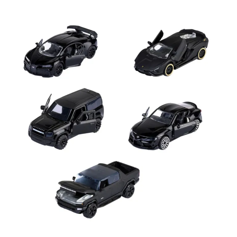 Majorette Pack 5 Coches Negros Black Edition