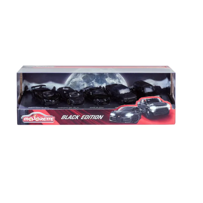 Majorette Pack 5 Coches Negros Black Edition