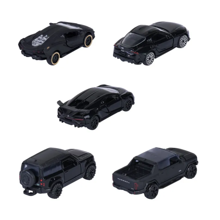 Majorette Pack 5 Coches Negros Black Edition
