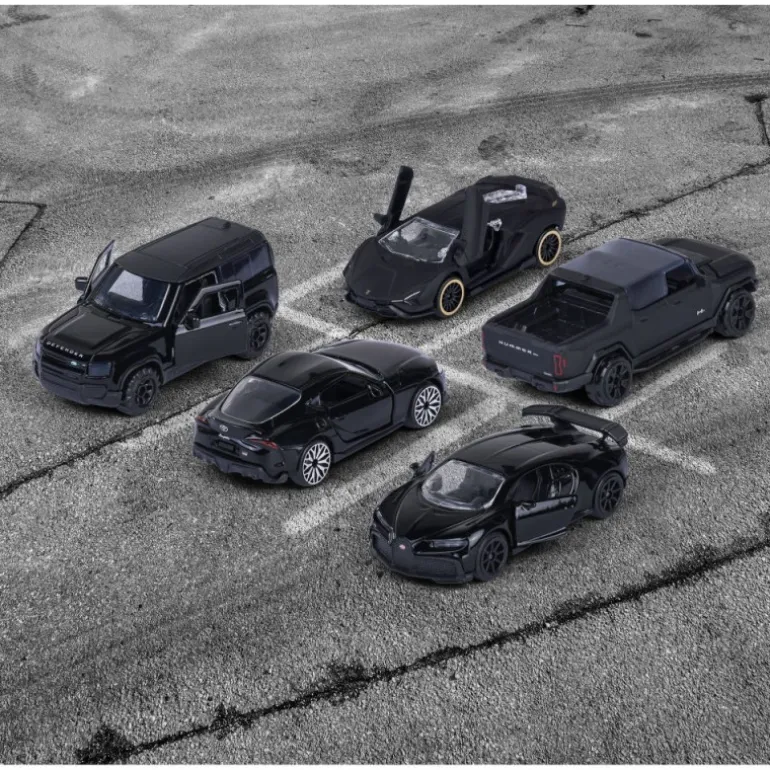 Majorette Pack 5 Coches Negros Black Edition