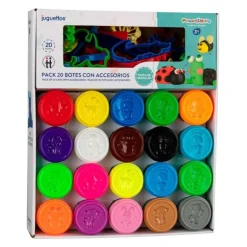 Manualidedos 20 Botes de Pasta de Modelar con Accesorios