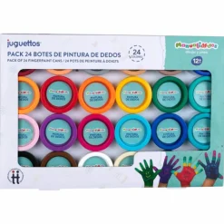 Manualidedos 24 Botes de Pintura de Dedos