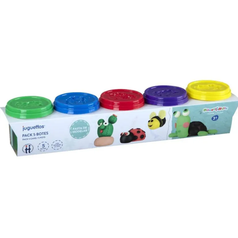 Manualidedos 5 Botes Pasta de Modelar