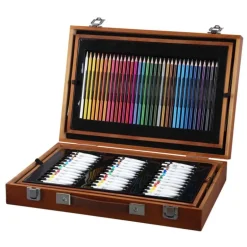 Manualidedos Maletín Artístico de Madera 174 Piezas