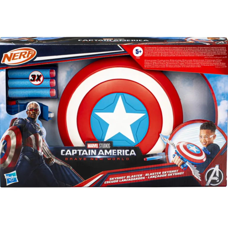 Marvel Capitán América Escudo Lanzadardos Nerf
