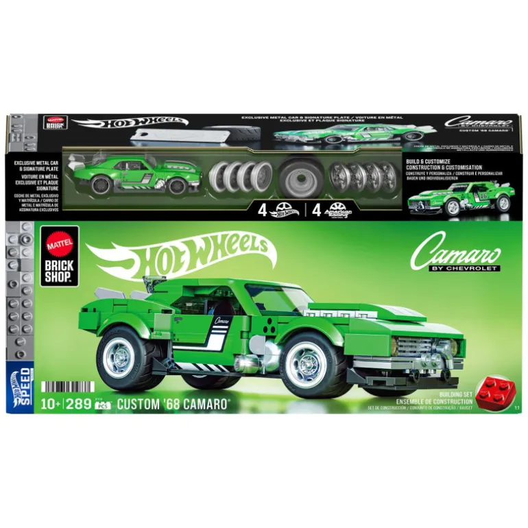 Mattel Brick Shop Hot Wheels Custom 68 Camaro Speed Series, 289 piezas