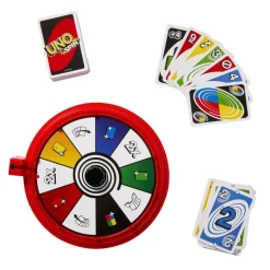 Mattel Games UNO Spin Juego de Cartas con Ruleta