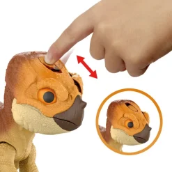 Mattel Jurassic World: El Renacer, Aquilops Dolores Protector Primal Dinosaurio Interactivo