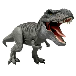 Mattel Jurassic World Rebirth Figura de Tiranosaurio Rex Power Devour con Luces, Sonidos y Mordiscos Continuos