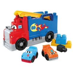 MEGA BOLCKS First Builders Conjunto de Construcción de Bloques Camión de Carreras