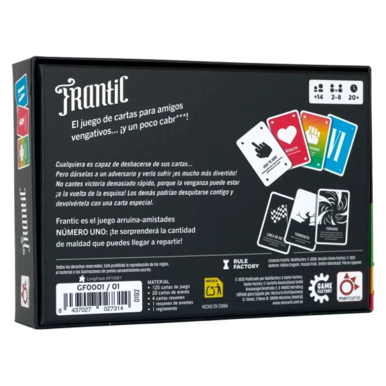 Mercurio Frantic Juego de Mesa