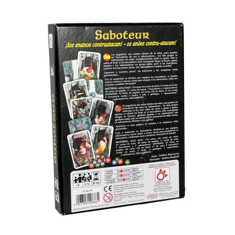 Mercurio Saboteur Juego de Mesa Juego Base + Expansión