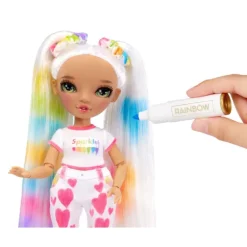 MGA Rainbow High Color & Create Muñeca Ojos Verdes