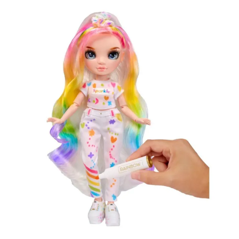 MGA Rainbow High Color & Create Muñeca Ojos Azules