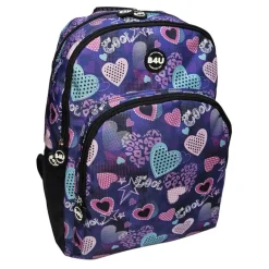 Mochila Grande con Cantoneras de Goma B4U Hearts
