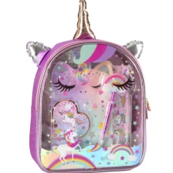 Mochila Unicornio con Accesorios de Papelería