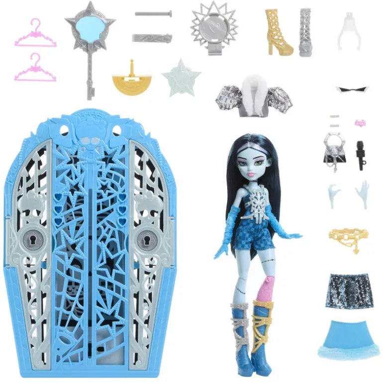 Monster High Conjunto de Juego de Frankie Stein de Skulltimate Secrets Hauntlywood Mysteries
