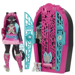 Monster High Conjunto de Juego de Catty Noir de Skulltimate Secrets Hauntlywood Mysteries