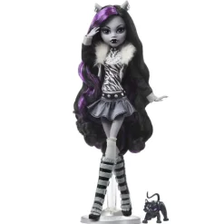 Monster High Muñeca Clawdeen Wolf en Blanco y Negro con Pósteres