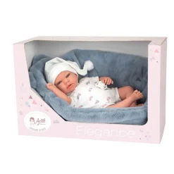 Muñeca Arias Andie Azul con Cuna 40 cm