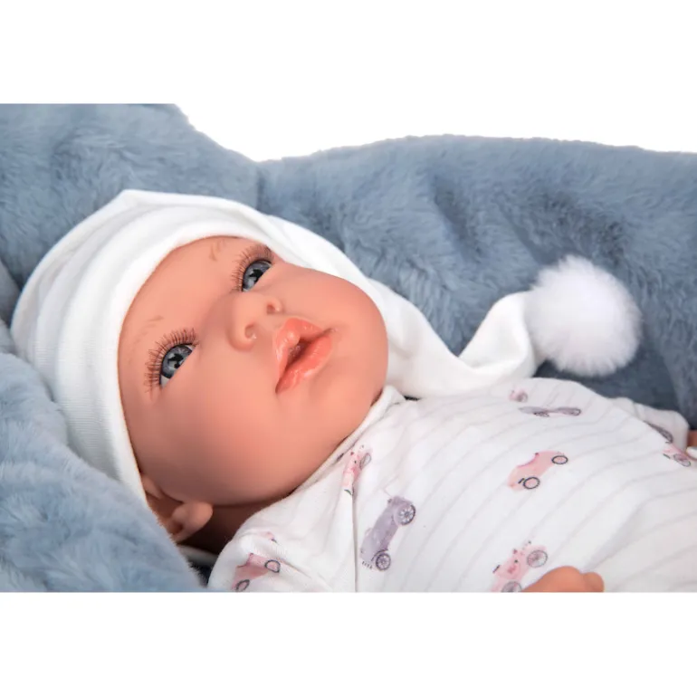Muñeca Arias Andie Azul con Cuna 40 cm
