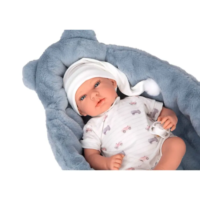 Muñeca Arias Andie Azul con Cuna 40 cm