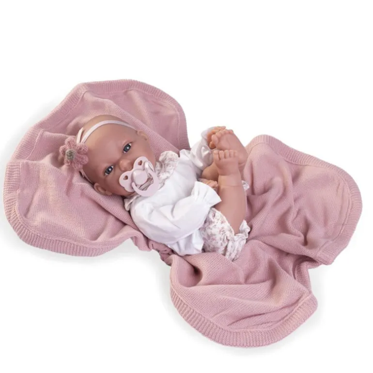 Muñecas Antonio Juan Recién Nacida Baby Toneta Posturitas con Mantita