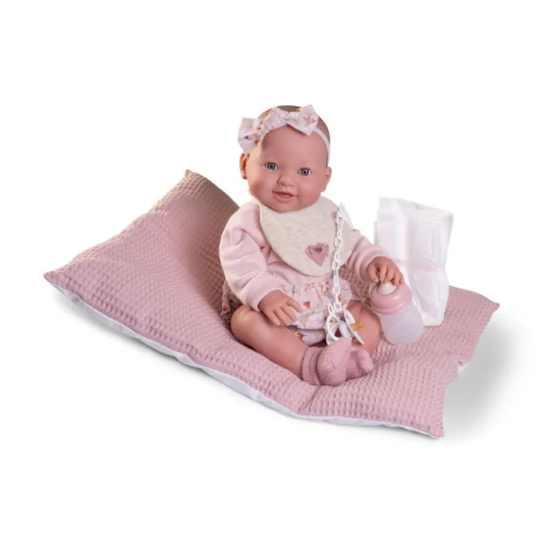 Muñecas Antonio Juan Recién Nacida Mia Hace Pipí con Cojín