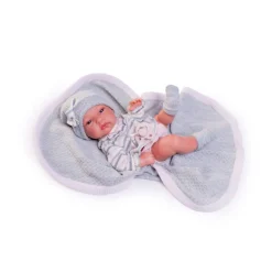 Muñecas Antonio Juan Recién Nacida Baby Toneta con Toquilla de Punto