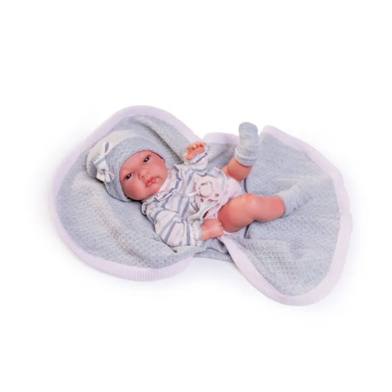 Muñecas Antonio Juan Recién Nacida Baby Toneta con Toquilla de Punto