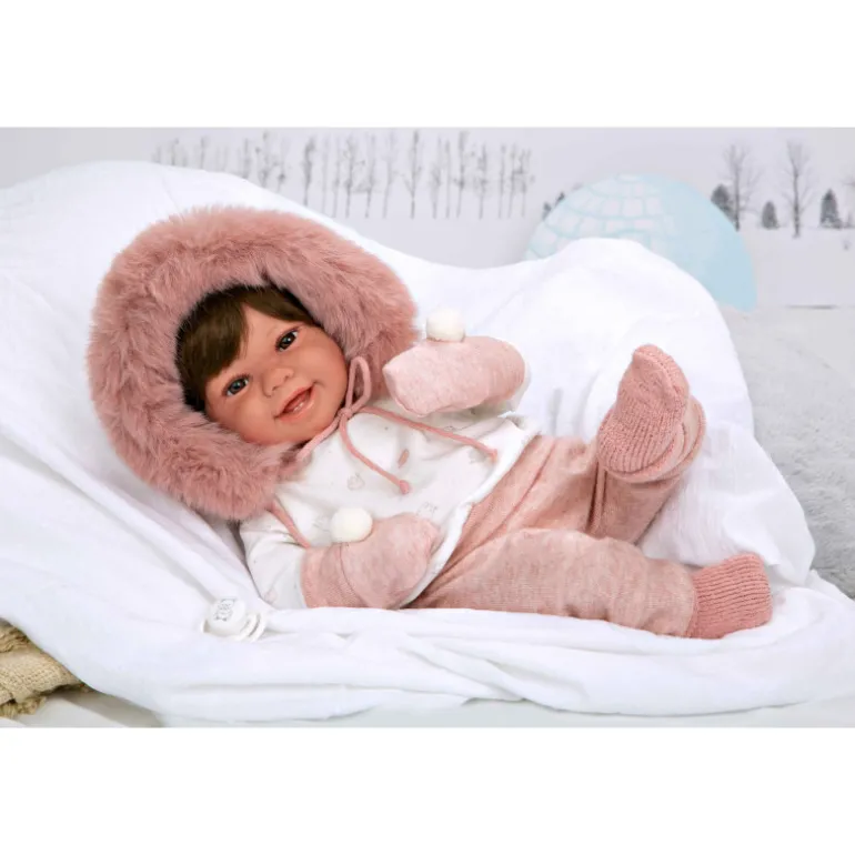 Muñecas Arias Muñeca con Peso Elegance Zoe Rosa con Manoplas