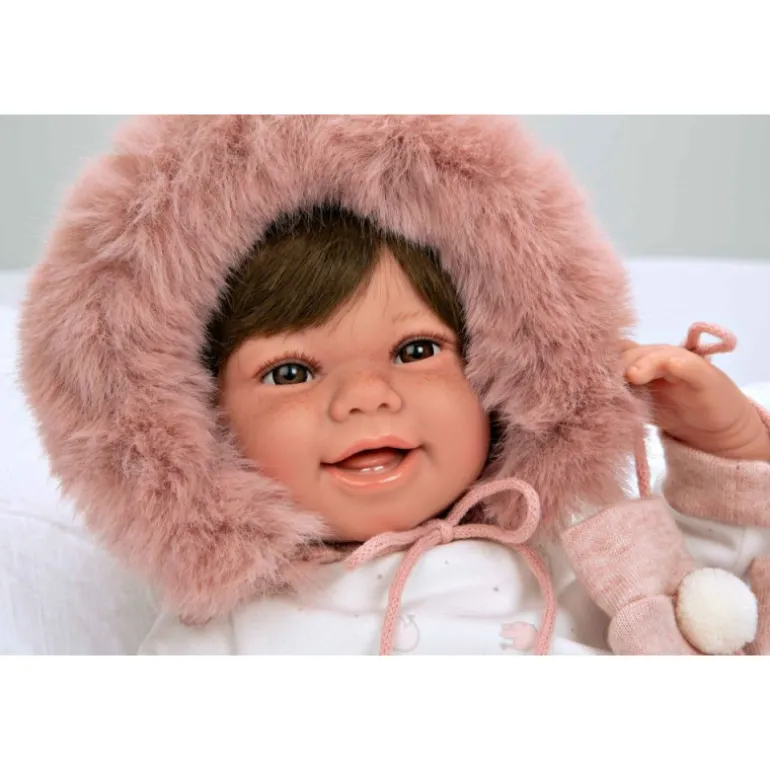 Muñecas Arias Muñeca con Peso Elegance Zoe Rosa con Manoplas