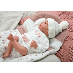 Muñecas Arias Muñeca con Peso Elegance Andie Rosa con Saquito de Dormir 40 cm