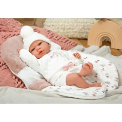 Muñecas Arias Muñeca con Peso Elegance Andie Rosa con Saquito de Dormir 40 cm