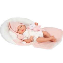 Muñecas Arias Reborn Ariel Rosa con Cojín 40 cm