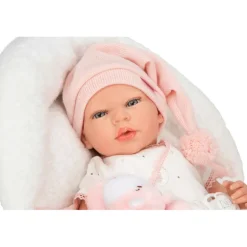 Muñecas Arias Reborn Ariel Rosa con Cojín 40 cm