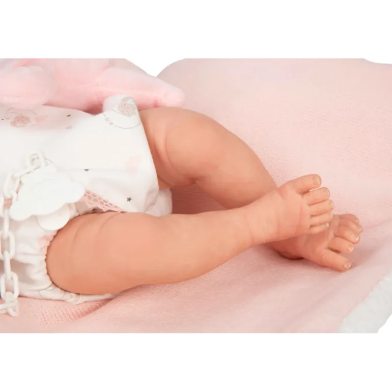 Muñecas Arias Reborn Ariel Rosa con Cojín 40 cm