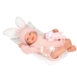 Mueñcas Arias Reborn Lucía con Cojín y Peluche 45 cm