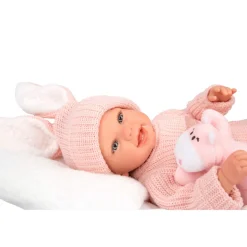 Mueñcas Arias Reborn Lucía con Cojín y Peluche 45 cm