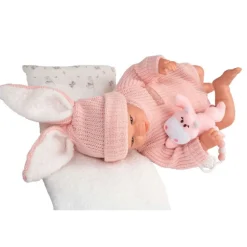 Mueñcas Arias Reborn Lucía con Cojín y Peluche 45 cm