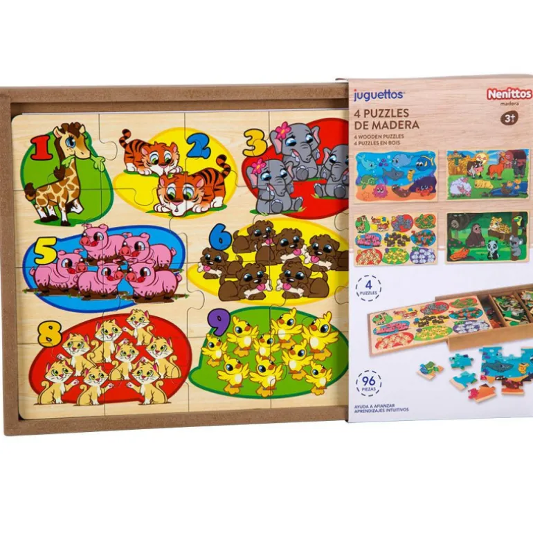 Nenittos 4 Puzzles de Madera