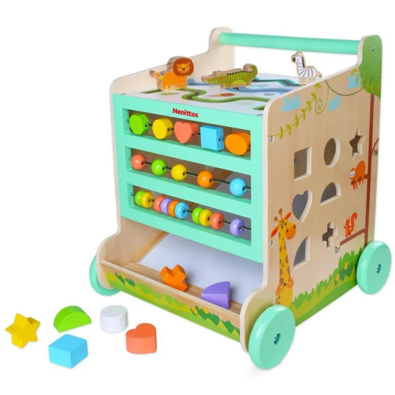 Nenittos Carrito de Madera con Actividades