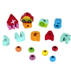 Nenittos Enlazar Cuentas de Madera 100 Piezas